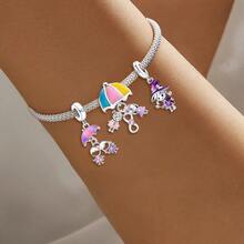 1pc 925 Sterling Silver Umbrella Pendant, Suitable For Bracelet, Necklace, Jewelry DIY, Friend Gift - Gather - View 3