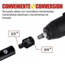 Adaptadores de enchufes para llaves de impacto 6 piezas | Pascua - rojo - Ver 3