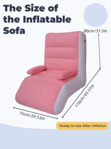 1 Stück S-förmiges aufblasbares Sofa mit Armlehne, aufblasbarer Campingstuhl, aufblasbares lässiges Sofa, aufblasbarer Stuhl, faltbarer tragbarer aufblasbarer Stuhl, geeignet für Wohnzimmer, Schlafzimmer, Leseraum, Balkon, Outdoor-Camping, einfach zu verstauen und zu transportieren, Lässig und Unterhaltung, Studentenwohnheim, Rückenlehnstuhl - Verschiedenfarbig - Übersicht 14