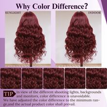 Tóc giả 13x4 HD không lộ viền, tóc giả 13*4 làm từ tóc trinh nữ Brazil, tóc giả gợn sóng, tóc giả ren 13*4 không cần keo #BUG màu vàng đỏ tía, dài 8-34 inch. - SBUG - Xem 10