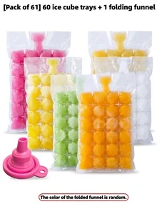 31/61/121个一次性冰袋，自封冷冻袋，DIY托盘袋 - 彩色 - 查看 4