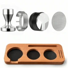 51mm/53mm/58mm Prensador de café expreso, herramienta de prensado profesional para barista. Con muelle calibrado, diseño de acero inoxidable, distribuidor de café ajustable - Multicolor - Ver 17