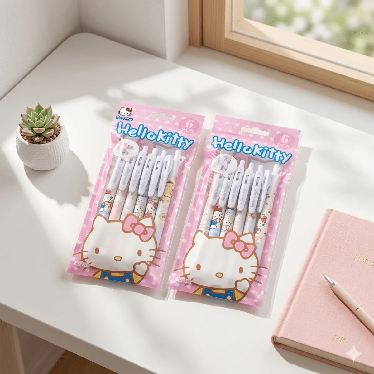 SANRIO 【三丽鸥系列畅销款】6支随机三丽鸥系列按动式圆珠笔，黑色墨水，书写流畅，返校必备，精美礼品 - 多色 - 查看 1