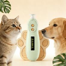 1个静音宠物指甲磨甲器，带LED灯，2档速度可调，Type-C充电式，适用于猫狗指甲修剪器，低震动电动美容工具，适用于小型、中型和大型宠物 - 查看 1