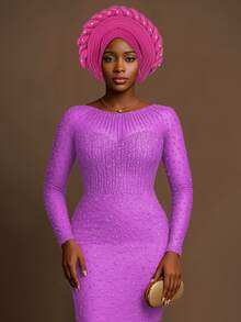 1pc Nigerian Gele Inspired Braided Turban, Satin Pearl Embellished Headwrap, Elegant Headpiece For Party Wedding And Daily Wear,Summer,Beach,Hat - A - View 15