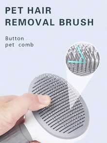 1 Bộ Bàn Chải Chải Lông Thú Cưng, Thích Hợp Cho Chó & Mèo, Dùng Để Chải Lông & Chăm Sóc Lông, Quà Tặng Ngày Valentine, Đồ Dùng Làm Sạch & Chăm Sóc Thú Cưng Cho Đám Cưới - Xám - Xem 10