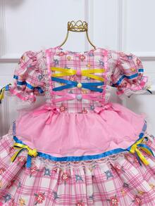 Super Luxury Reinforced Festa Junina Dress In Various Colors - Special Edition - 玫瑰 - 查看 5