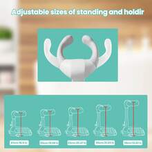 Ubravoo Baby Bath Stand, Baby Shower Standing Support With Adjustable Height And Armrest, Portable Bath Helper With Anti-Skip Base - White - View 6