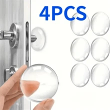 4 piezas Tope de puerta autoadhesivo transparente con amortiguación de golpes | Diseño de reducción de ruido, apto para el hogar y la oficina, fácil instalación, material de plástico reutilizable - A - Ver 7