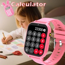Este reloj inteligente para niños cuenta con una pantalla de 1.83 pulgadas y una batería de 300mAh. Viene con juegos educativos integrados y funciones como linterna LED, cámara y calculadora, lo que lo convierte en una excelente opción para un regalo. - Ver 11