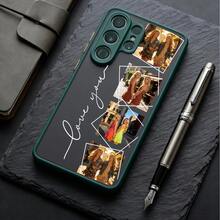 Personalized Custom Name Phone Case Compatible With Samsung Galaxy S26 S25 Plus And Ultra Series Custom Initial Printed Protective TPU Case Compatible With Samsung Galaxy S26 S25 Plus And Ultra Cover Stylish Slim Bumper Protection Edge Raised Anti Drop Mobile Phone Cover Daily Gift For Family And Friends - Blue - View 3