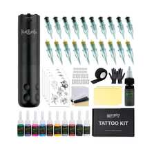 KIT MÁQUINA PARA TATUAR PRINCIPIANTE KNIGHT INALÁMBRICA aretes accesorios accesorios para el cabello juguetes de niña y2k spiderman sticker tatuajes temporales brackets falsos piercing estrellas tatuajes - Negro - Ver 1
