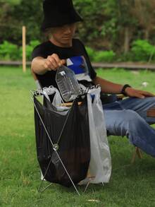 Rak Sampah Lipat Portabel untuk Berkemah, Rak Sampah untuk Piknik dan BBQ, Rak Tempat Sampah, Tempat Kantong Sampah Lipat Multifungsi - Rak Sampah Piknik BBQ Luar Ruangan dengan Dudukan Logam, Desain Hemat Ruang, Rak Praktis, Tempat Kantong Daun Serbaguna untuk Luar Ruangan, Cocok untuk Halaman, Berkemah, Dapur, Taman, Halaman Rumput, Lokasi Dalam dan Luar Ruangan, Aksesoris Berkemah, Aksesoris Dapur, Peralatan Dapur - Beraneka warna - View 10