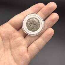 耐用透明硬币收藏盒，密封防潮防氧化，高透明度塑料硬币保护盒，月牙形开口设计，方便取用 - 透明色 - 查看 3