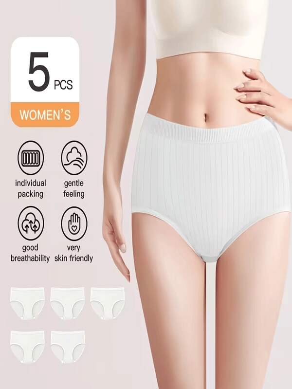 5 piezas de ropa interior desechable suave, paquete de 5 prendas de ropa interior desechable, suave, transpirable, elástica, talla grande, portátil, inodora para viajes de negocios, vacaciones, viajes - No es necesario lavar