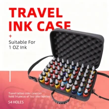naom Tattoo Ink Storage Case, Portable Tattoo Ink Storage Case. It Can Hold 54 1-Ounce Ink Bottles, Preventing Leaks And Drying Out. Suitable For Both Beginners And Professional Tattoo Artists. Ink And Tattoo Supplies Not Included. - View 2