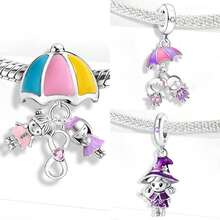 1pc 925 Sterling Silver Umbrella Pendant, Suitable For Bracelet, Necklace, Jewelry DIY, Friend Gift - Gather - View 3