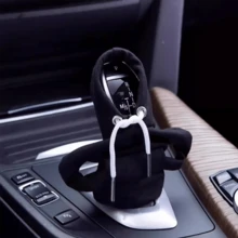 1 pieza Sudadera, Funda divertida para pomo de palanca de cambios de coche, Gorra de sudadera mini linda para pomo de palanca, Ajuste universal para la mayoría de los vehículos - A - Ver 2