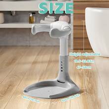 Ubravoo Baby Bath Stand, Baby Shower Standing Support With Adjustable Height And Armrest, Portable Bath Helper With Anti-Skip Base - White - View 3