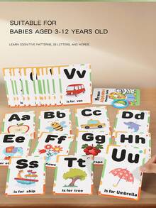 27pcs Alphabet Phonics English Learning Flashcards, Letter Pronunciation & Word Cards, Preschool Early Education Teaching Tool, Suitable For Toddler Learning, Teachers, Home Schooling, Learning Gift, Holiday Gift - Multicolor - View 5