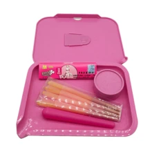 1 Set Completo de Kit de Fumar, que incluye 8 conos pre-enrollados, 1 libreta de papel de fumar, bandeja de plástico de doble capa, molinillo de doble capa, tubo de almacenamiento, regalo de cumpleaños, regalo de vacaciones, regalo del Día de San Valentín - Juego de fumar multicolor - Ver 4