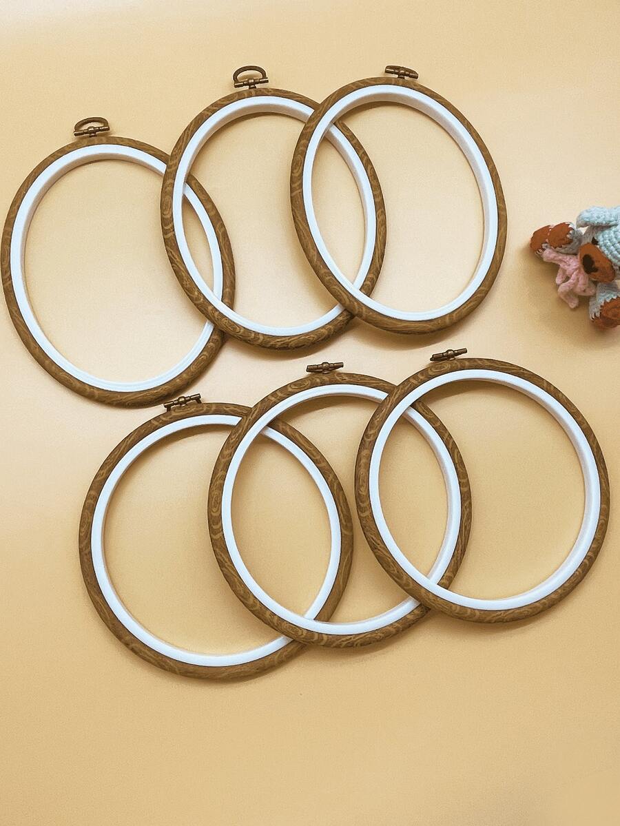 Bộ 1/3 khung thêu đa năng, khung thêu tròn/hình bầu dục có thể điều chỉnh, thích hợp cho thêu chữ thập, may vá, chắp vá và trang trí nhà cửa, lý tưởng cho người yêu thích thêu thùa và các chuyên gia. - Khung thêu - Xem 1