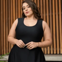Plus Size Dresses - 黑色 - 查看 7
