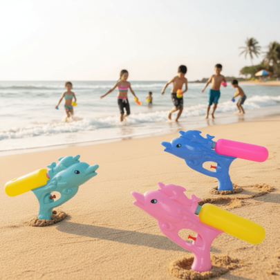 CASAMAX WL Pistola de agua grande 33 cm. Juguete para verano y diversión al aire libre. Diseño de delfín El color se envía al azar