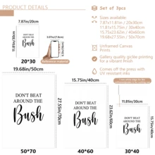 3件套“直言不讳”蜡墙饰，人体蜡帆布画，名言，海报，绘画，美容师装饰画，无框墙饰，适用于家居装饰，房间装饰，卧室装饰，客厅装饰，浴室装饰，墙面装饰，可选带框墙饰。 - A - 查看 9