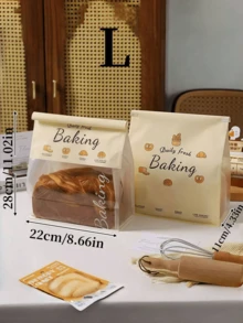 Túi giấy Kraft tái sử dụng cỡ nhỏ/vừa/lớn có cửa sổ - Túi đựng bánh mì bằng nhựa có thể đóng kín, thích hợp cho bánh mì sourdough tự làm, bánh mì tròn và bánh ngọt - Bao bì có cửa sổ trong suốt, thiết kế khóa kẹp kim loại, cửa sổ nhìn thấy được bên trong, chất liệu bền, bao bì bán lẻ thực phẩm - Nhiều màu - Xem 8