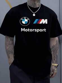 Iconic  Roundel Emblem Representing Precision Automotive Engineering And M Motorsport Logo Signifying High Performance Racing 220g Tshirt - Black - View 14