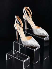 6pcs Transparent Acrylic Jewelry Display Stand, Sneaker Display Rack, Candy Display Shelf, Action Figure Model Display Rack - Clear - View 5