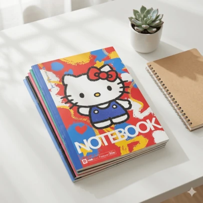 SANRIO Sổ tay học sinh B5, Sổ ghi chép có dòng kẻ, Sổ ghi bài trên lớp, Họa tiết dễ thương, Thích hợp làm quà tặng cho học sinh, quà sinh nhật, quà tựu trường, quà Giáng sinh, quà Halloween [Sản phẩm được cấp phép chính thức]