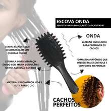 Kit Of 3 Hair Brushes For Defining Curls And Finishing Curly, Wavy, And Coily Hair - 隨機顏色 - 查看 6