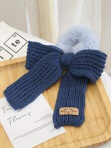 1个秋冬针织蝴蝶结发圈，可爱蓬松发绳发饰，家居美容女士配饰礼品，头饰马尾辫发圈发饰 - 彩色 - 查看 8