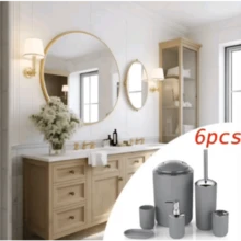 Kunststoff grau 6-teiliges Set
