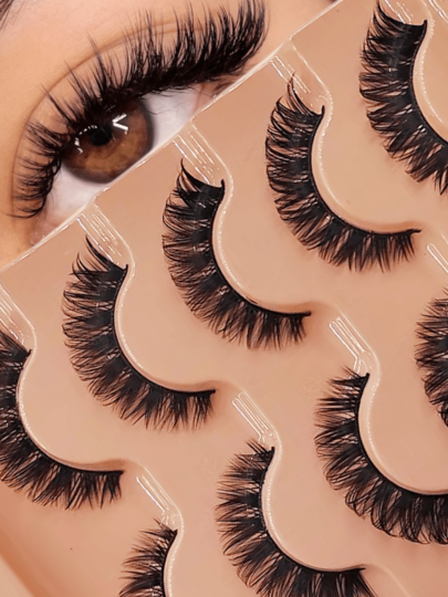 5 Pairs D-Curl 7D Thick & Curly Russian Faux Mink False Eyelashes