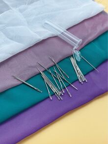 20 piezas Agujas de bordado de acero inoxidable de 2,01 pulgadas con ojos grandes, fáciles de enhebrar, adecuadas para bordado de cintas, decoración del hogar DIY y fabricación de accesorios de moda - aguja de coser - Ver 3
