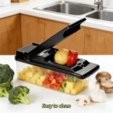 Máy thái rau củ đa năng 14 trong 1 màu đen - Thiết kế đáy chống trượt, dễ sử dụng và vệ sinh, chất liệu ABS kèm hộp đựng, dụng cụ cắt thái nhà bếp - Công cụ chuẩn bị thực phẩm đa năng dành cho đầu bếp tại gia. - Nhiều màu - Xem 6