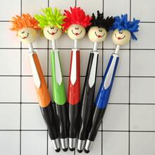 Bộ 3/5 bút bi bấm nút hình nhân vật hoạt hình 3D, bút bi đầu búp bê nhồi bông dễ thương, bút bi đầu lau nhà - Bút bi bấm nút viết hình tóc bông xù ngộ nghĩnh, bút ký tên đa chức năng cầm tay, bút bi bấm nút cảm ứng điện dung hình đầu lau nhà với khuôn mặt cười biểu cảm của búp bê hoạt hình. - Nhiều màu - Xem 4