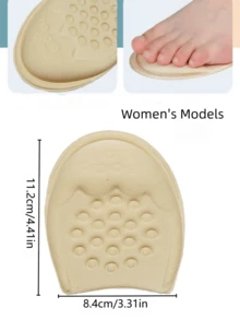 2 Pairs - Unisex Reusable Cushion Forefoot Pads - Anti-Friction Half-Size Insoles - Shoe Size Reducer - Non-Slip Shoe Inserts - Suitable For Sneakers, Casual Shoes, Outdoor, Commute, Sports, Office, Gym, Holiday, Wedding, All Seasons - Multicolor - View 4