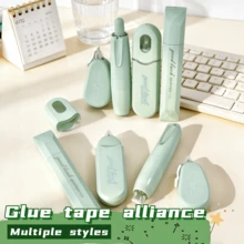 4 kiểu băng dính hai mặt độc đáo kèm con lăn, keo hai mặt liền mạch và bền chắc, có thể dán chắc chắn, thích hợp cho các dự án thủ công, tự làm sticker, sổ lưu niệm, đồ dùng học tập và văn phòng phẩm, đóng gói quà tặng. - Nhiều màu - Xem 6