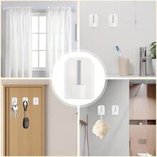 Móc treo rèm, móc treo không cần khoan cho thanh rèm. - Nhiều màu - Xem 5