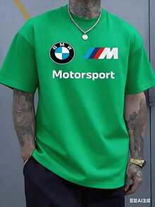 Iconic  Roundel Emblem Representing Precision Automotive Engineering And M Motorsport Logo Signifying High Performance Racing 220g Tshirt - màu xanh lá - Xem 8