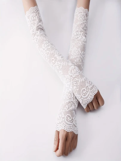 1 chiếc ống tay ren thanh lịch dành cho nữ - Thoáng khí, chống tia UV, cổ tay ren thêu, được làm từ vải dệt cao cấp, lý tưởng để bảo vệ da khỏi ánh nắng mặt trời mùa hè, phù hợp cho các hoạt động ngoài trời và du lịch - Quà tặng dự tiệc, sinh nhật.