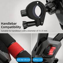 JOYROOM Motorcycle Phone Holder, [1 Second Auto Lock][100 MPH Military Grade Shock Proof] Bicycle Phone Mount, [10 Second Quick Install] Handlebar Phone Holder, Compatible With IPhone And All Phones - A - View 6