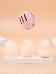 Bolsa de maquillaje portátil con 1 soporte de silicona para brochas de maquillaje y 1 soporte para esponjas de maquillaje, organizador de brochas de maquillaje, soporte para esponjas de maquillaje, estuche con cremallera para brochas de maquillaje, soporte de silicona para brochas de maquillaje, accesorio de viaje portátil, adecuado para vacaciones, playa, baño, dormitorio, gran capacidad - Multicolor - Ver 25