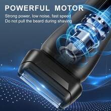 1pc USB Rechargeable Electric Shaver, Men's Dual Mesh Shaver, Floating Shaving Head, Sideburns Trimmer - Multicolor - View 2