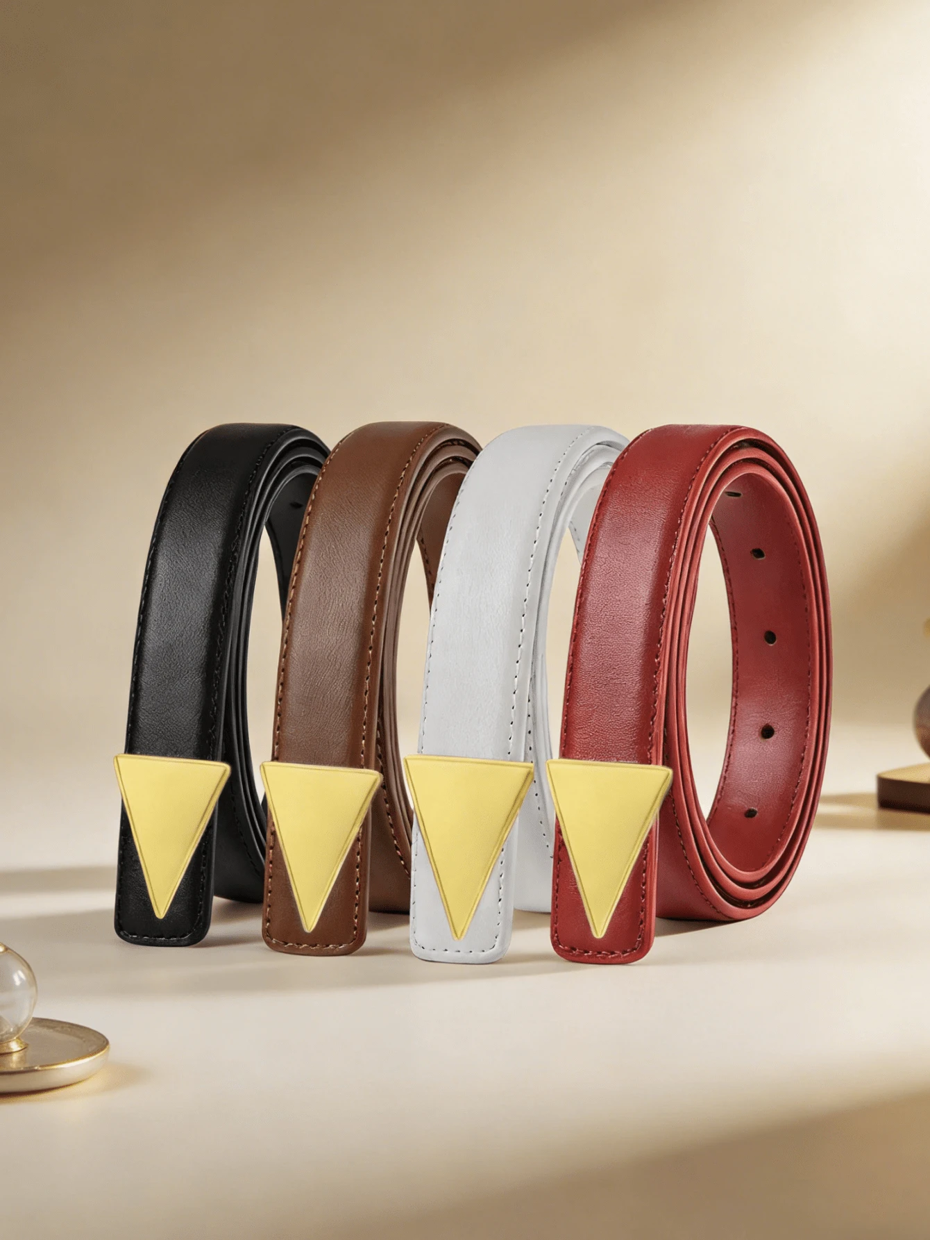 Thắt lưng nữ kiểu dáng tối giản, đa năng, mang hơi hướng retro, phù hợp với quần jeans và quần tây thường ngày. - Nhiều màu - Xem 1