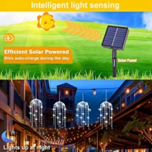 YEYAYU 一套,2/4 件装太阳能户外水母灯,128/256 颗 LED 灯珠,8 种闪烁模式,适用于庭院、遮阳伞、屋檐、花园、树木、帐篷、户外照明、圣诞装饰 - 水母形狀 - 查看 6